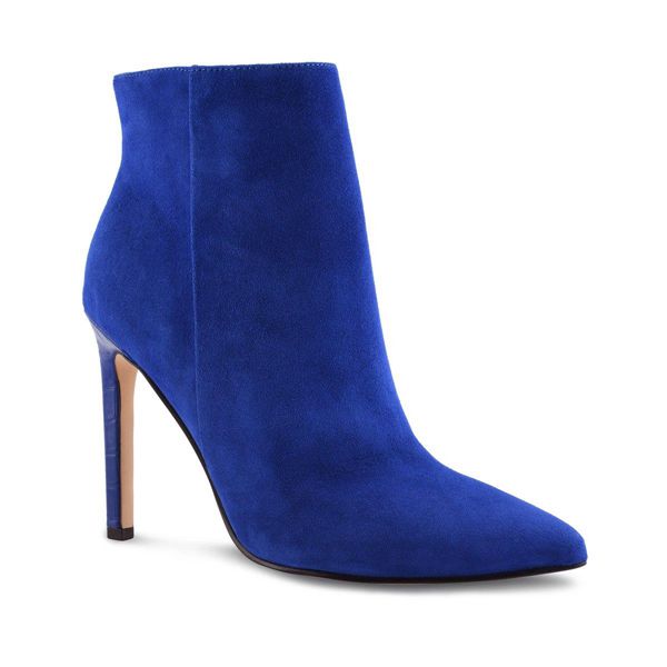 Nine West Tennon Dress Blue Ankle Boots | Ireland 28N07-9A29